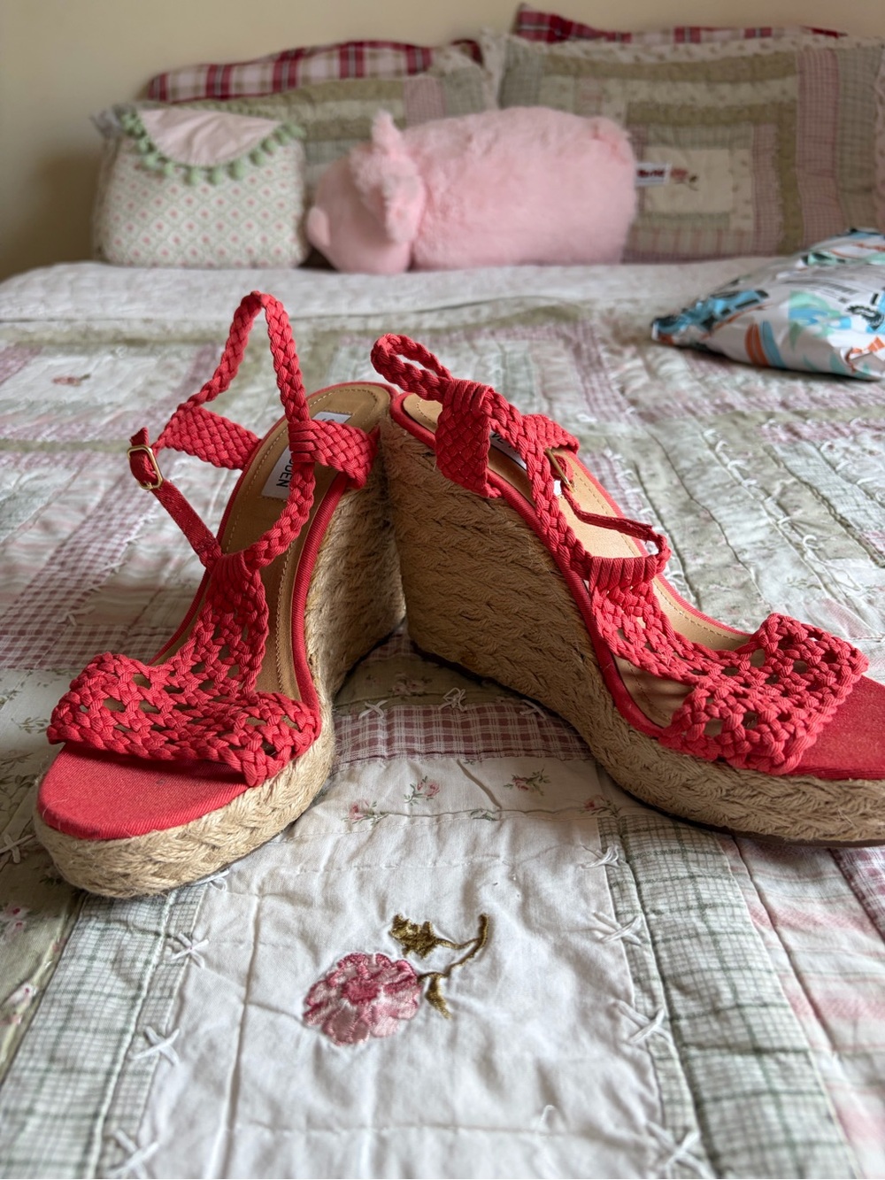 Steve Madden Coral Braided Espadrille Wedge Sandals